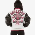 Pelle Pelle Womens Soda Club White Plush Leather Jacket