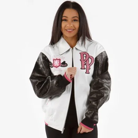 Pelle Pelle Womens Soda Club White Plush Leather Jacket (2) Pelle Pelle Womens Soda Club White Plush Leather Jacket