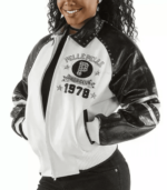 Pelle Pelle Womens Soda White Black Leather Jacket