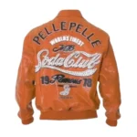 Pelle Pelle World Finest Soda Club Orange Leather Jacket