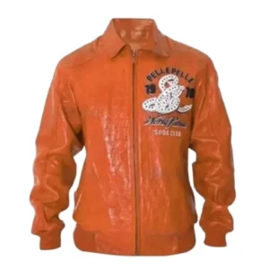 Pelle Pelle World Finest Soda Club Orange Leather Jacket