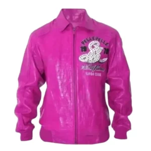 Pelle Pelle World Finest Soda Club Pink Leather Jacket