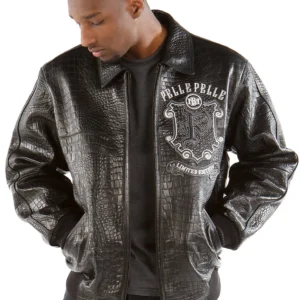Pelle Pelle Limited Edition Black Croc. Leather Jacket