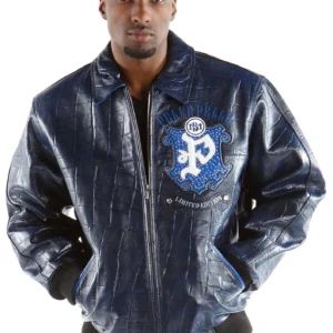 Pelle Pelle Limited Edition Blue Croc. Leather Jacket