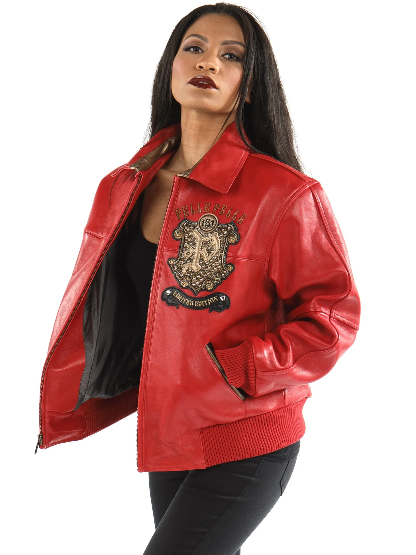 pelle-pelle-womens-limited-edition-red-jacket Pelle Pelle Women’s Limited Edition Red Leather Jacket
